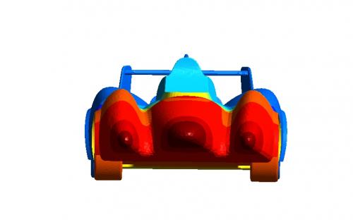 Temperature field of the Mach IV