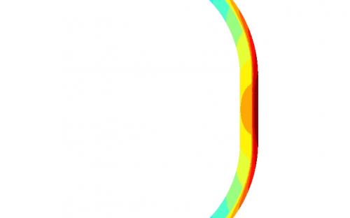 radial displacement of the pressure vessel