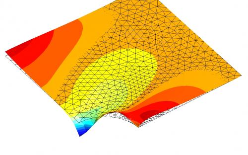 longitudinal displacement of the holed plate