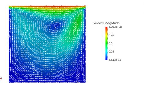 Polynomial Chaos Expansions for lid-driven cavity