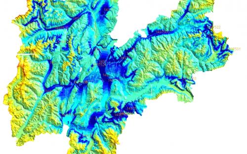 Mean squared error (MSE) computed with the Kriging approach