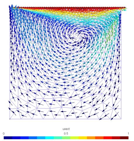 A Finite Element Solver For Stationary And Incompressible Navier Velocity Field For The Driven Cavity Problem