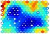 Self Organizing Map (SOM) representing the corpus