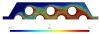Temperature field in the heat exchanger