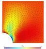 shear stress in the holed plate